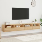 vidaXL Dulapuri TV de perete 2 buc. stejar sonoma 100x30x30 cm lemn