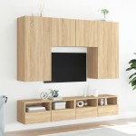 vidaXL Dulapuri TV de perete 2 buc. stejar sonoma 100x30x30 cm lemn