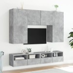 vidaXL Comodă TV de perete, gri beton, 100x30x30 cm, lemn prelucrat vidaXL Comodă TV de perete, gri beton, 100x30x30 cm, lemn prelucrat