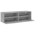 vidaXL Comodă TV de perete, gri beton, 100x30x30 cm, lemn prelucrat vidaXL Comodă TV de perete, gri beton, 100x30x30 cm, lemn prelucrat