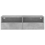 vidaXL Comodă TV de perete, gri beton, 100x30x30 cm, lemn prelucrat vidaXL Comodă TV de perete, gri beton, 100x30x30 cm, lemn prelucrat