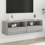 vidaXL Comodă TV de perete, gri sonoma, 100x30x30 cm, lemn prelucrat vidaXL Comodă TV de perete, gri sonoma, 100x30x30 cm, lemn prelucrat