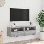 vidaXL Comodă TV de perete, gri sonoma, 100x30x30 cm, lemn prelucrat vidaXL Comodă TV de perete, gri sonoma, 100x30x30 cm, lemn prelucrat