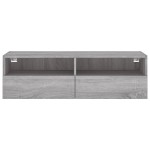 vidaXL Comodă TV de perete, gri sonoma, 100x30x30 cm, lemn prelucrat vidaXL Comodă TV de perete, gri sonoma, 100x30x30 cm, lemn prelucrat