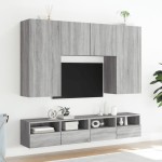 vidaXL Dulapuri TV de perete 2 buc. gri sonoma 100x30x30 cm lemn