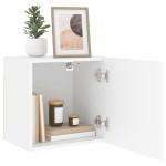 vidaXL Comode TV de perete, 2 buc., alb, 40,5x30x40 cm, lemn prelucrat