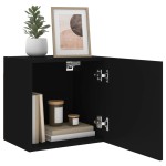 vidaXL Comode TV de perete, 2 buc. negru, 40,5x30x40 cm lemn prelucrat
