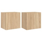 vidaXL Comode TV de perete, 2 buc., stejar sonoma, 40,5x30x40 cm, lemn