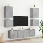 vidaXL Comodă TV de perete, gri beton, 40,5x30x40 cm, lemn prelucrat