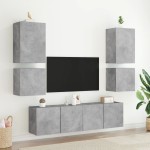 vidaXL Comode TV de perete, 2 buc. gri beton, 40,5x30x40 cm, lemn