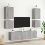 vidaXL Comode TV de perete, 2 buc., gri sonoma, 40,5x30x40 cm, lemn