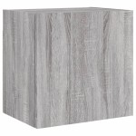 vidaXL Comode TV de perete, 2 buc., gri sonoma, 40,5x30x40 cm, lemn