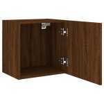 vidaXL Comodă TV de perete, 2 buc., stejar maro, 40,5x30x40 cm, lemn