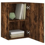 vidaXL Comodă TV de perete stejar fumuriu 40,5x30x60 cm lemn prelucrat