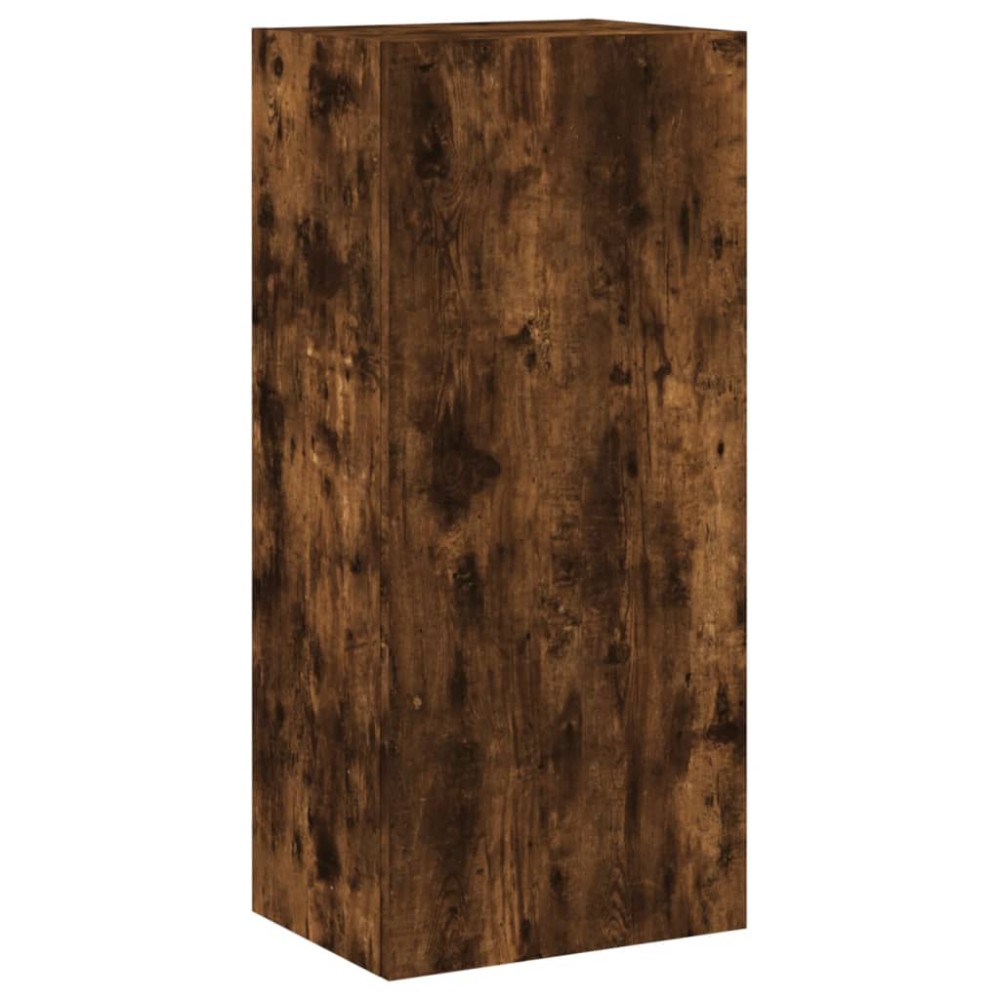 vidaXL Comodă TV de perete stejar fumuriu 40,5x30x90 cm lemn prelucrat