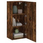 vidaXL Comodă TV de perete stejar fumuriu 40,5x30x90 cm lemn prelucrat vidaXL Comodă TV de perete stejar fumuriu 40,5x30x90 cm lemn prelucrat