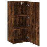 vidaXL Comodă TV de perete stejar fumuriu 40,5x30x90 cm lemn prelucrat vidaXL Comodă TV de perete stejar fumuriu 40,5x30x90 cm lemn prelucrat