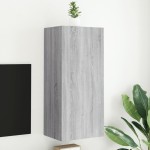 vidaXL Comodă TV de perete, gri sonoma 40,5x30x90 cm lemn prelucrat vidaXL Comodă TV de perete, gri sonoma 40,5x30x90 cm lemn prelucrat