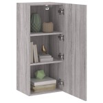 vidaXL Comodă TV de perete, gri sonoma 40,5x30x90 cm lemn prelucrat vidaXL Comodă TV de perete, gri sonoma 40,5x30x90 cm lemn prelucrat