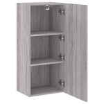 vidaXL Comodă TV de perete, gri sonoma 40,5x30x90 cm lemn prelucrat vidaXL Comodă TV de perete, gri sonoma 40,5x30x90 cm lemn prelucrat