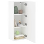 vidaXL Comodă TV de perete, alb, 40,5x30x102 cm, lemn prelucrat vidaXL Comodă TV de perete, alb, 40,5x30x102 cm, lemn prelucrat