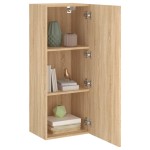 vidaXL Comodă TV de perete stejar sonoma 40,5x30x102 cm lemn prelucrat vidaXL Comodă TV de perete stejar sonoma 40,5x30x102 cm lemn prelucrat