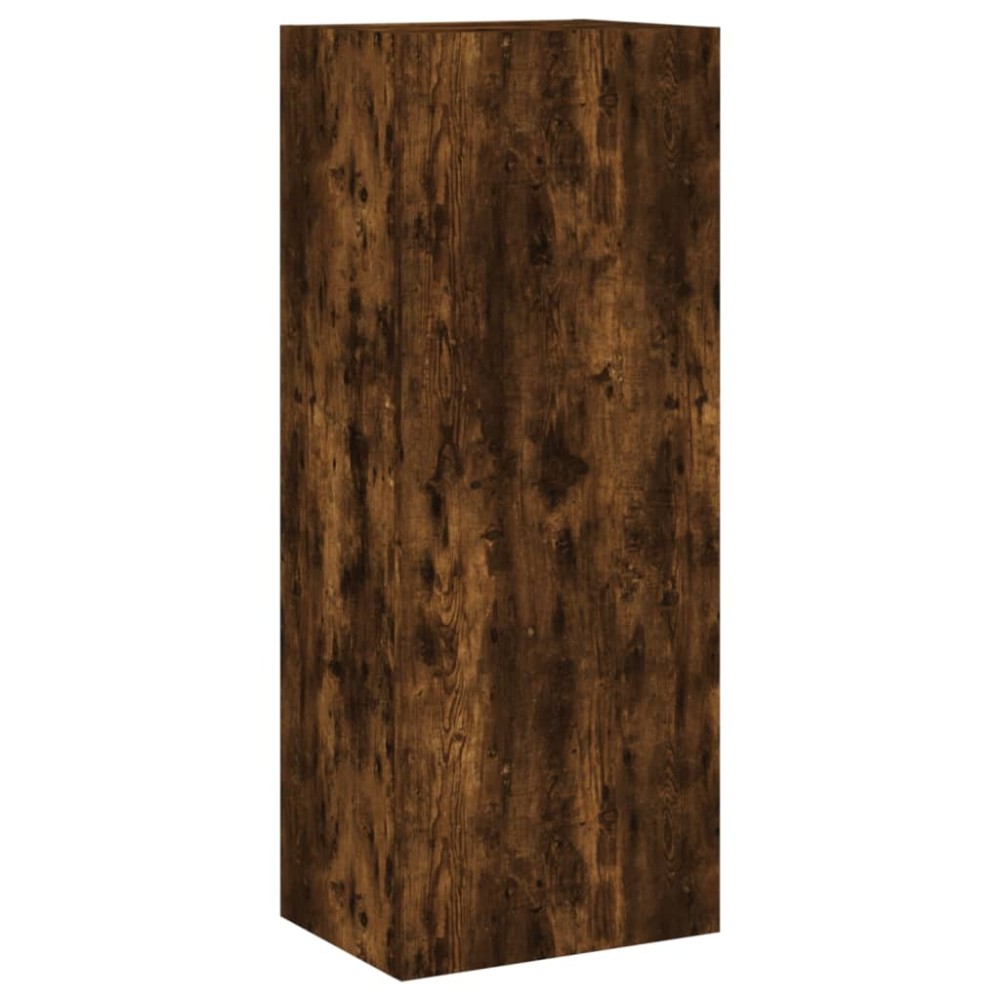 vidaXL Comodă TV de perete stejar fumuriu 40,5x30x102cm lemn prelucrat