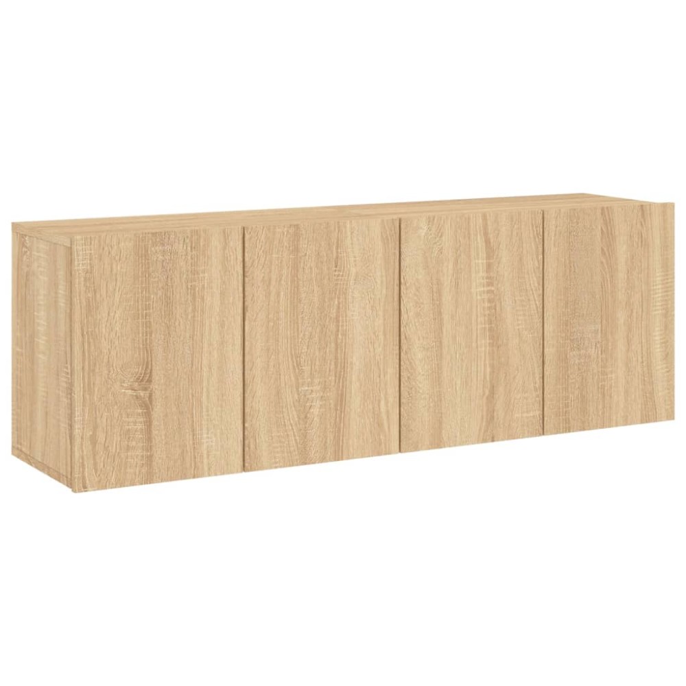 vidaXL Comodă TV de perete, 2 buc. stejar sonoma, 60x30x41 cm