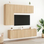vidaXL Comodă TV de perete, 2 buc. stejar sonoma, 60x30x41 cm vidaXL Comodă TV de perete, 2 buc. stejar sonoma, 60x30x41 cm