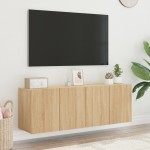 vidaXL Comodă TV de perete, 2 buc. stejar sonoma, 60x30x41 cm vidaXL Comodă TV de perete, 2 buc. stejar sonoma, 60x30x41 cm