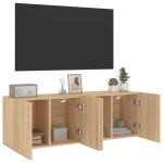 vidaXL Comodă TV de perete, 2 buc. stejar sonoma, 60x30x41 cm vidaXL Comodă TV de perete, 2 buc. stejar sonoma, 60x30x41 cm