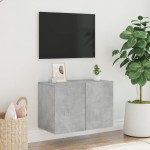 vidaXL Comodă TV de perete, gri beton, 60x30x41 cm vidaXL Comodă TV de perete, gri beton, 60x30x41 cm