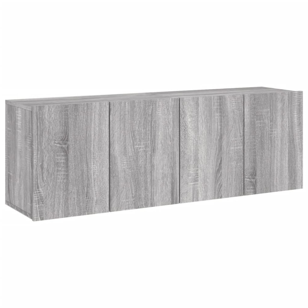 vidaXL Comodă TV de perete, 2 buc. gri sonoma, 60x30x41 cm