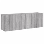 vidaXL Comodă TV de perete, 2 buc. gri sonoma, 60x30x41 cm