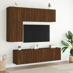 vidaXL Comodă TV de perete, 2 buc. stejar maro, 60x30x41 cm