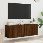 vidaXL Comodă TV de perete, 2 buc. stejar maro, 60x30x41 cm