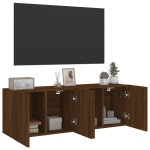 vidaXL Comodă TV de perete, 2 buc. stejar maro, 60x30x41 cm