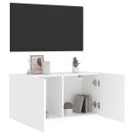 vidaXL Comodă TV de perete, alb, 80x30x41 cm vidaXL Comodă TV de perete, alb, 80x30x41 cm
