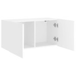 vidaXL Comodă TV de perete, alb, 80x30x41 cm vidaXL Comodă TV de perete, alb, 80x30x41 cm