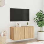 vidaXL Comodă TV de perete, stejar sonoma, 80x30x41 cm