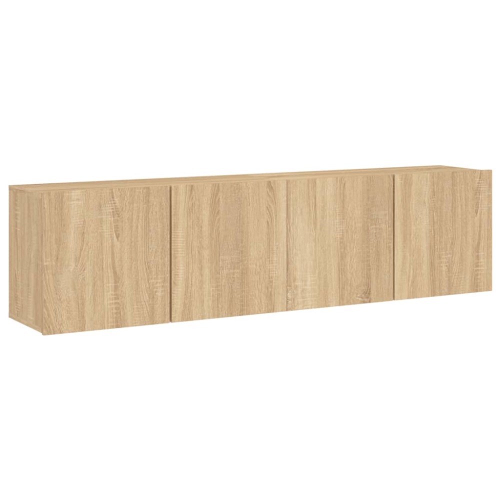 vidaXL Comodă TV de perete, 2 buc. stejar sonoma, 80x30x41 cm