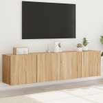 vidaXL Comodă TV de perete, 2 buc. stejar sonoma, 80x30x41 cm vidaXL Comodă TV de perete, 2 buc. stejar sonoma, 80x30x41 cm