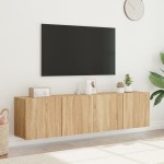 vidaXL Comodă TV de perete, 2 buc. stejar sonoma, 80x30x41 cm vidaXL Comodă TV de perete, 2 buc. stejar sonoma, 80x30x41 cm