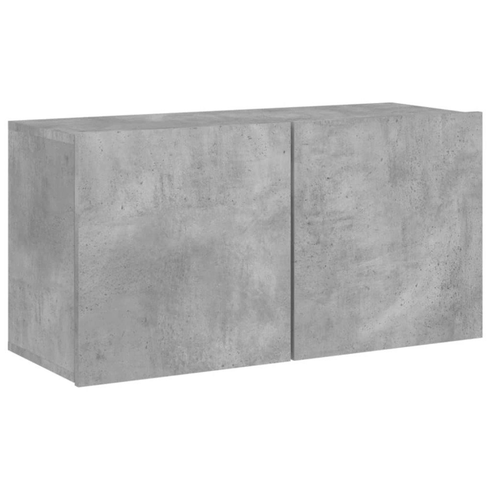 vidaXL Comodă TV de perete, gri beton, 80x30x41 cm