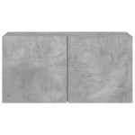 vidaXL Comodă TV de perete, gri beton, 80x30x41 cm