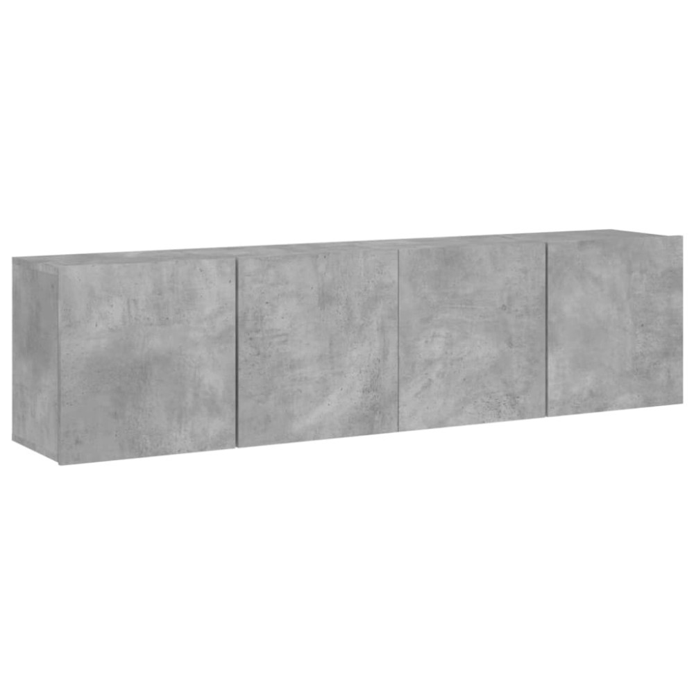 vidaXL Comodă TV de perete, 2 buc. gri beton, 80x30x41 cm