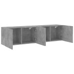 vidaXL Comodă TV de perete, 2 buc. gri beton, 80x30x41 cm vidaXL Comodă TV de perete, 2 buc. gri beton, 80x30x41 cm