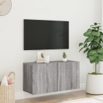 vidaXL Comodă TV de perete, gri sonoma, 80x30x41 cm vidaXL Comodă TV de perete, gri sonoma, 80x30x41 cm