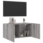 vidaXL Comodă TV de perete, gri sonoma, 80x30x41 cm vidaXL Comodă TV de perete, gri sonoma, 80x30x41 cm