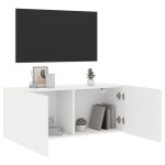 vidaXL Comodă TV de perete, alb, 100x30x41 cm